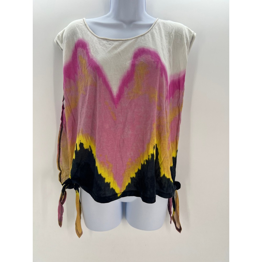 Ecote‎ Size M Tie Dye Open Side Tie Hem Sleeveless Boho Festival Top